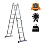 Corvids 14.5 ft (16 Steps) Portable & Compact Folding Aluminium Multipurpose Super Step Ladder - Image 6