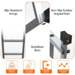 Corvids 14.5 ft (16 Steps) Portable & Compact Folding Aluminium Multipurpose Super Step Ladder - Image 3