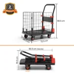 Corvids 150 Kg Portable & Collapsible Plastic Platform Trolley with Basket Cage - Image 5