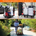 Corvids 150 Kg Portable & Collapsible Plastic Platform Trolley with Basket Cage - Image 2