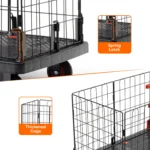 Corvids 150 Kg Portable & Collapsible Plastic Platform Trolley with Basket Cage - Image 6