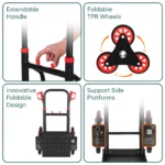 Corvids 150 Kg Stairs Climbing Mild Steel Hand Truck with 2-Year Warranty - Image 4